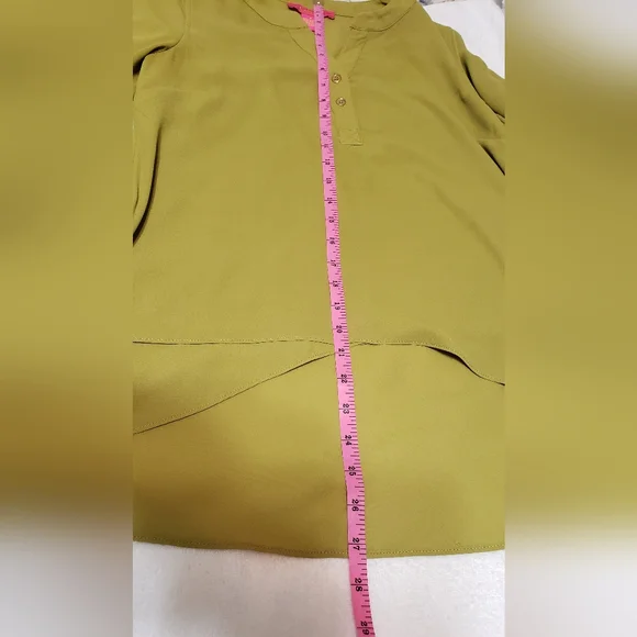 Catherine Malandrino Green Blouse       3/4 Sleeve Size S - Picture 11 of 11